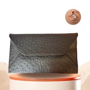 Black Snake Skin Clutch